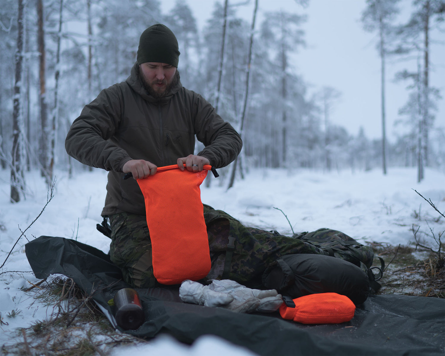 Rolltop Stuffsack, mesh