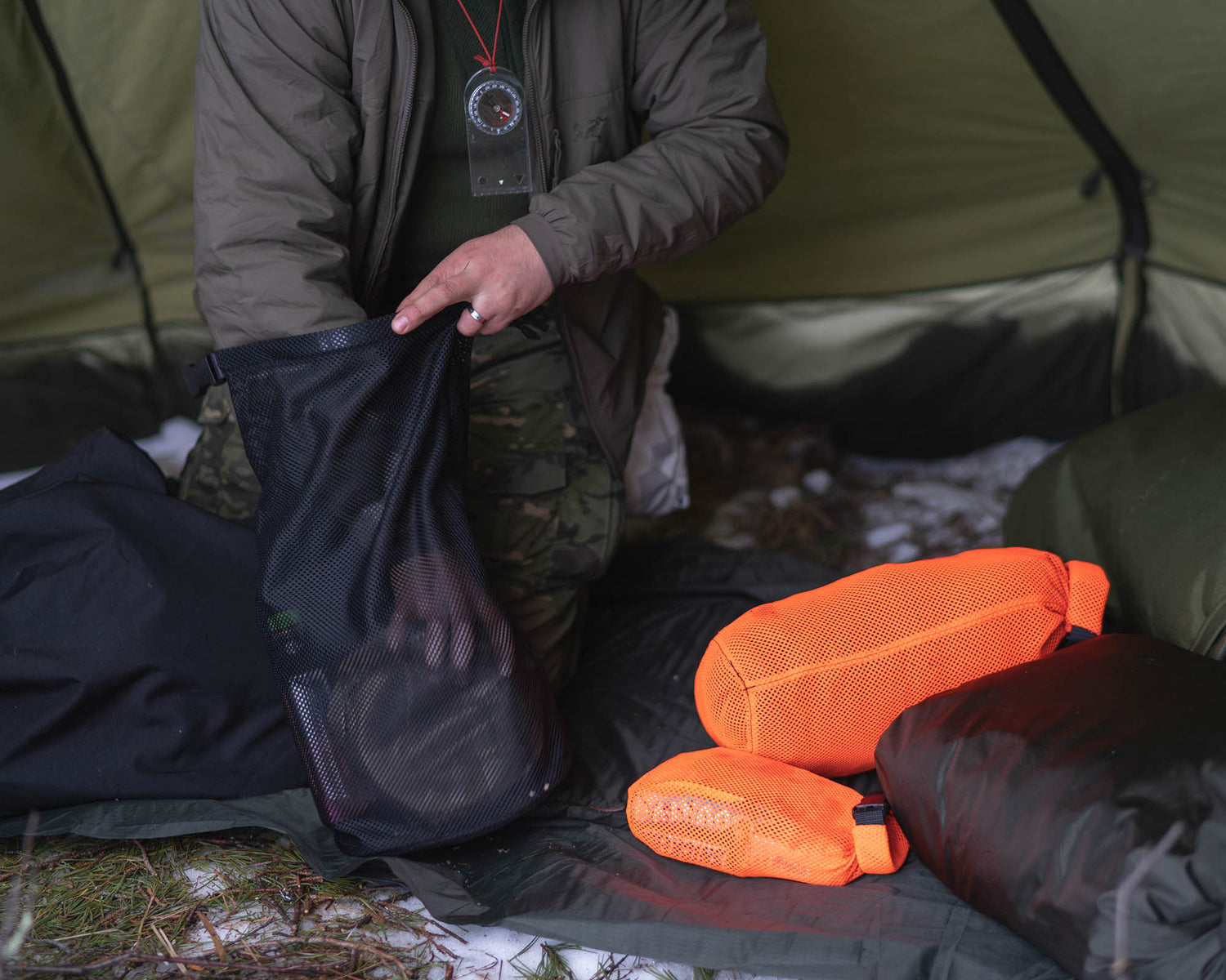 Rolltop Stuffsack, mesh