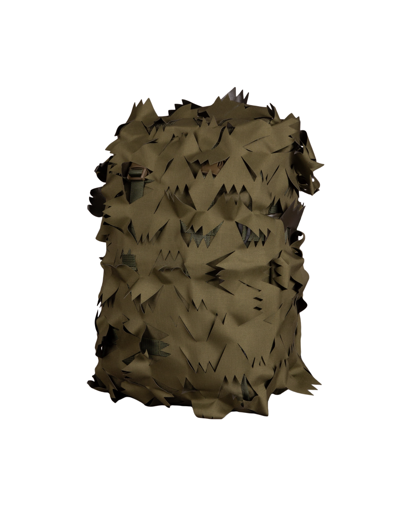 Savotta backpack camo scrim 15-30L in a green variant