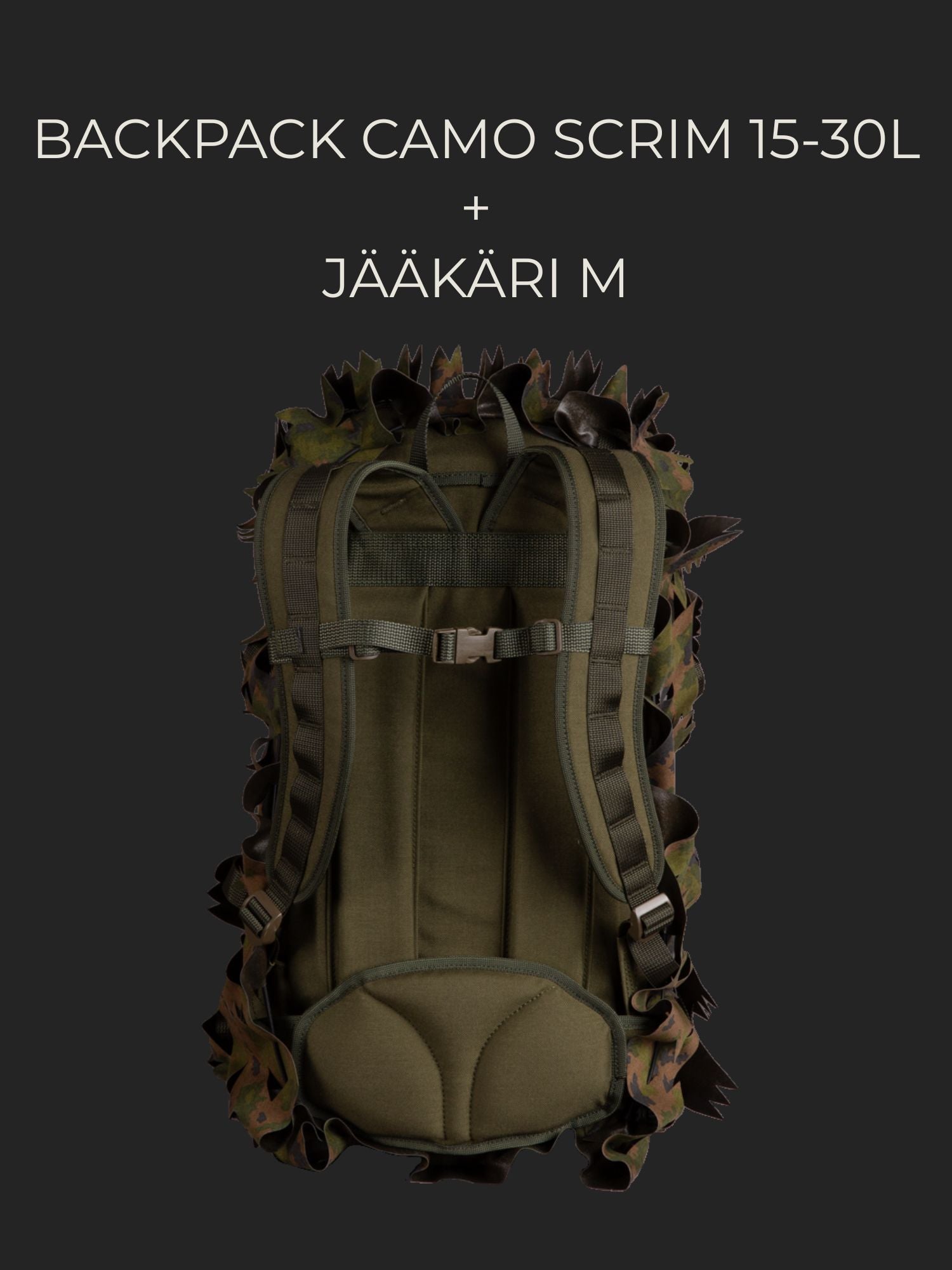 Backpack camo scrim, 15-30L