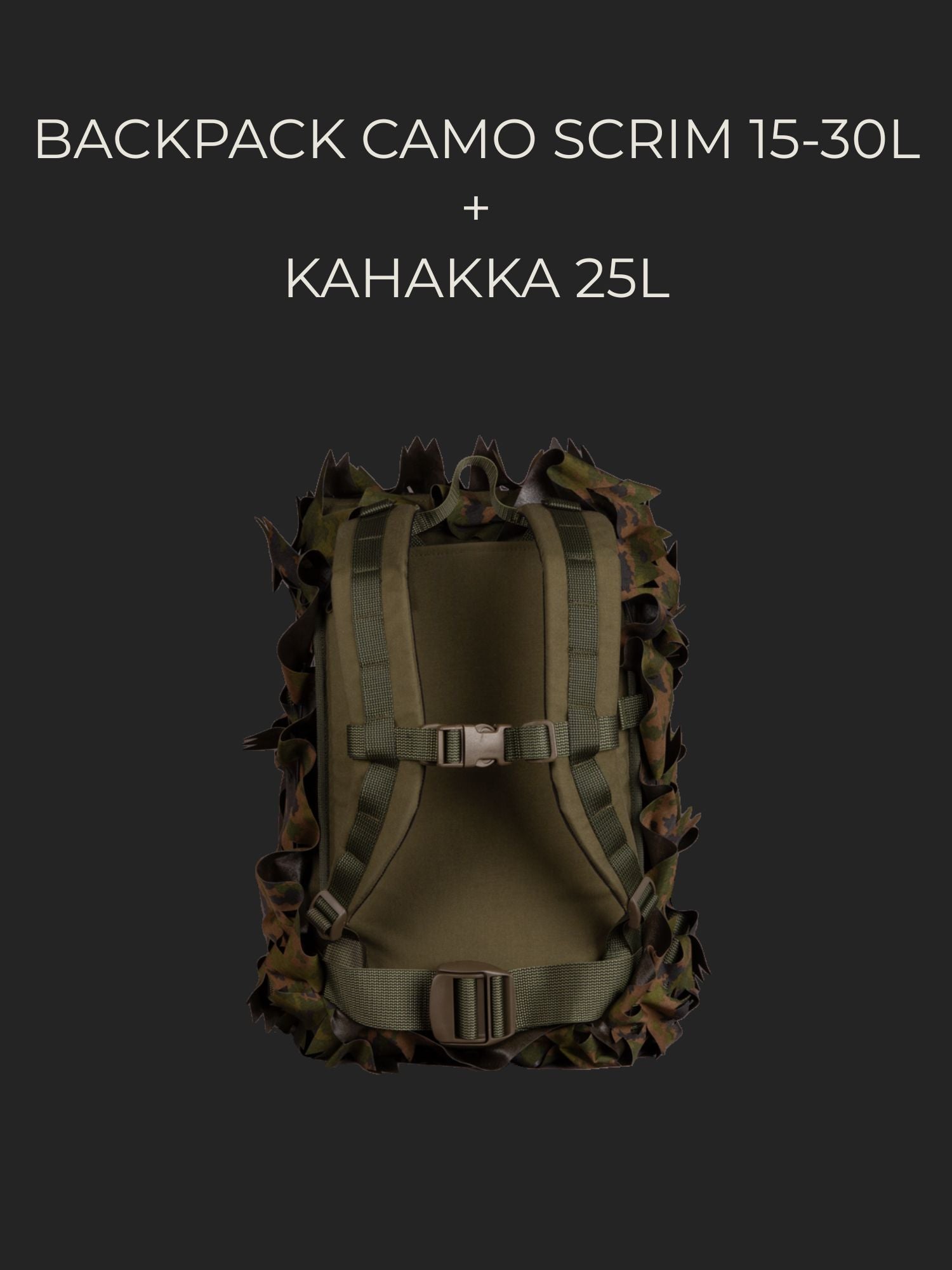 Backpack camo scrim, 15-30L