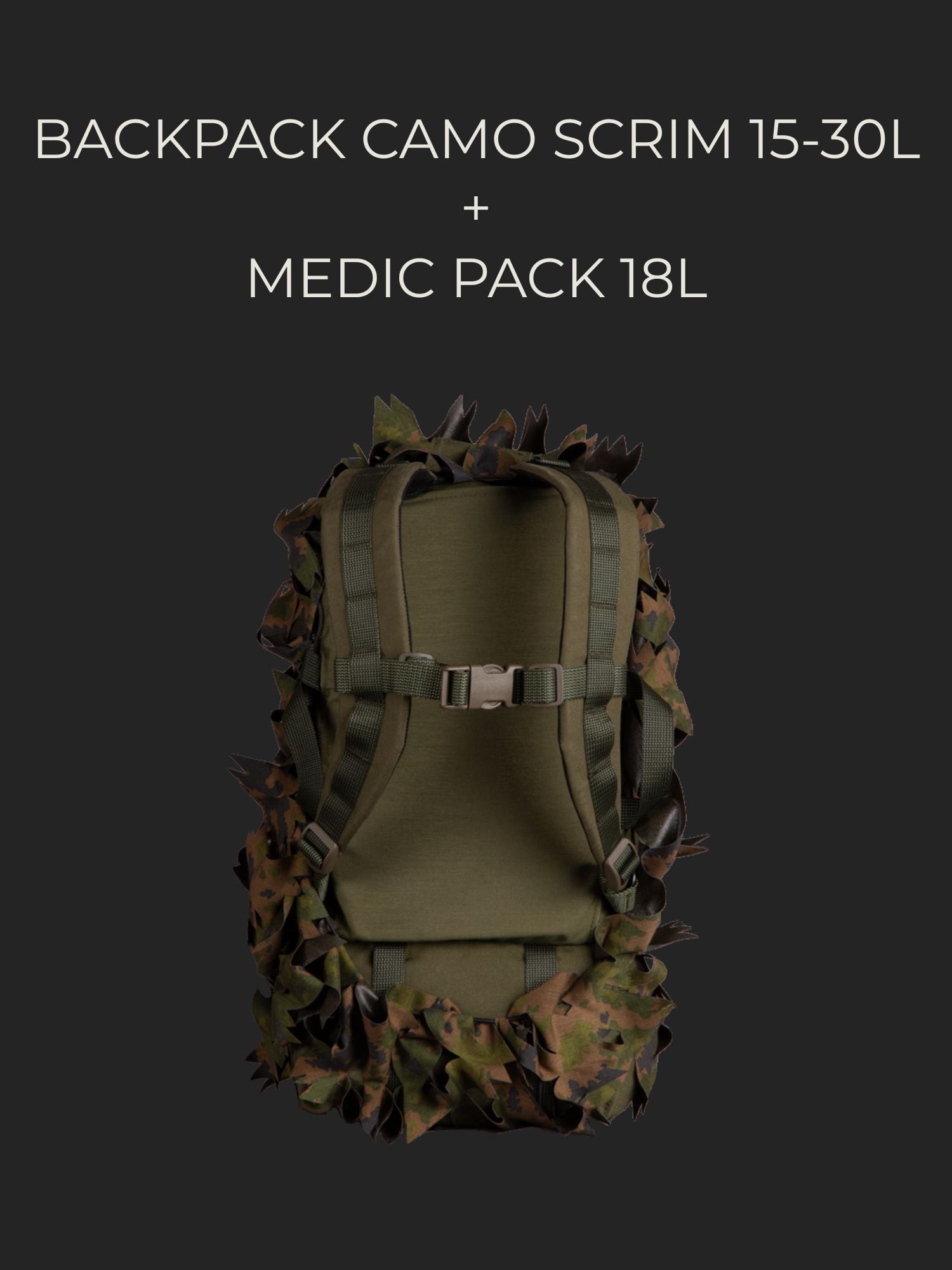 Backpack camo scrim, 15-30L