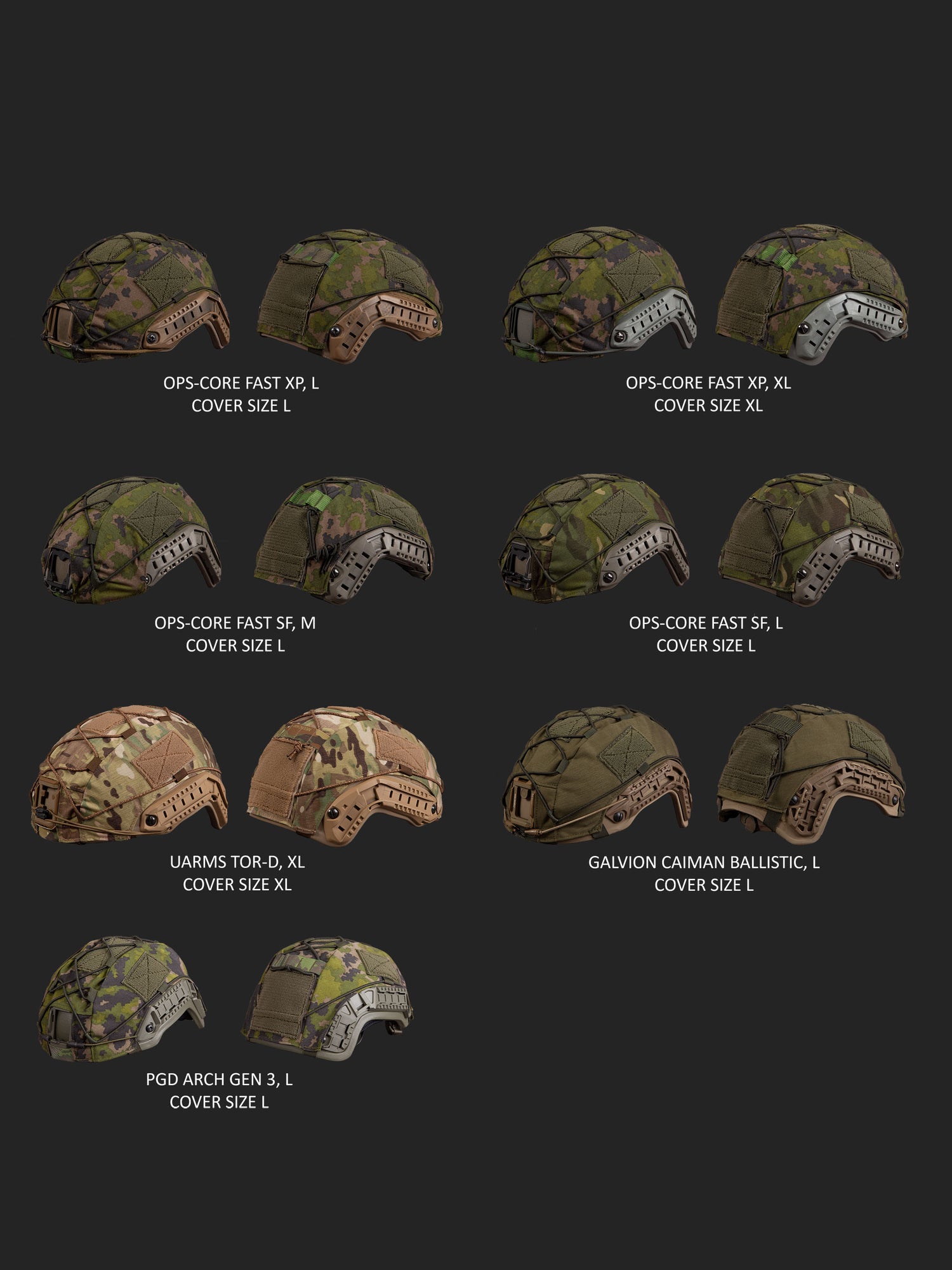 High cut helmet cover V1