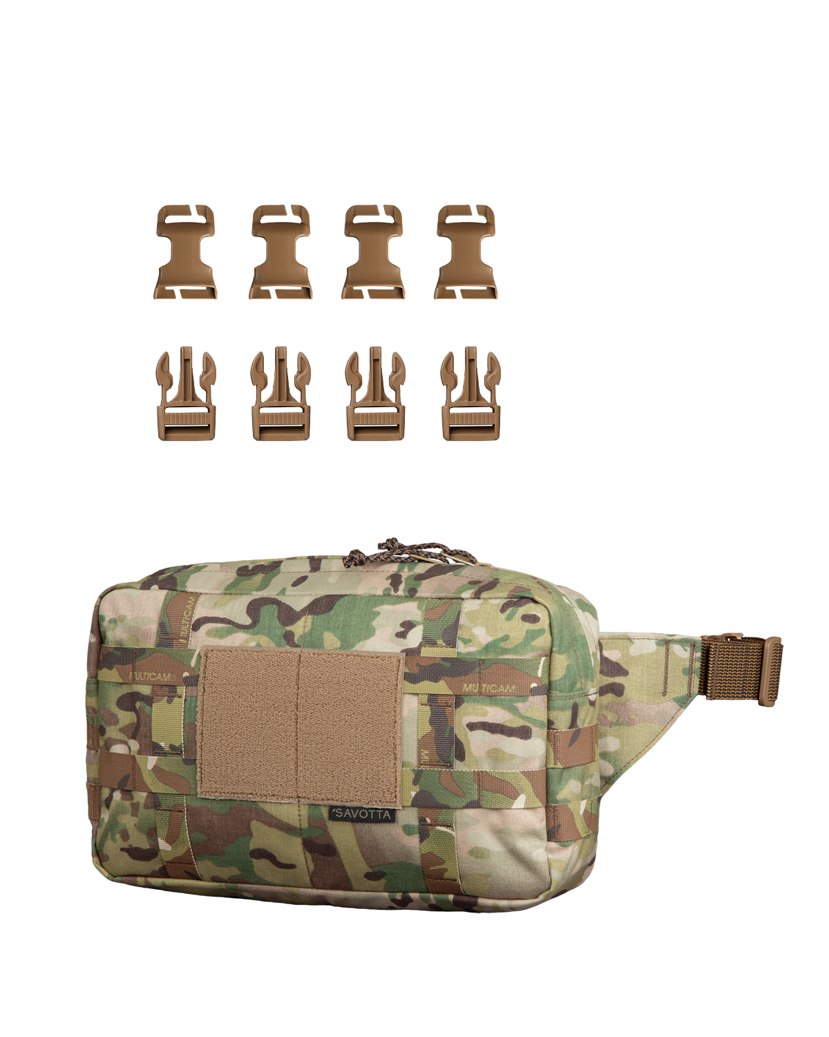 Savotta Askare hip pack backpack attachment bundle in Multicam variant