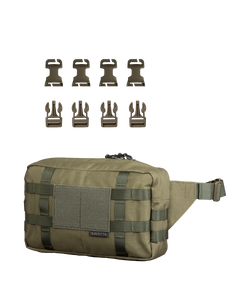 Savotta Askare hip pack backpack attachment bundle in a green variant