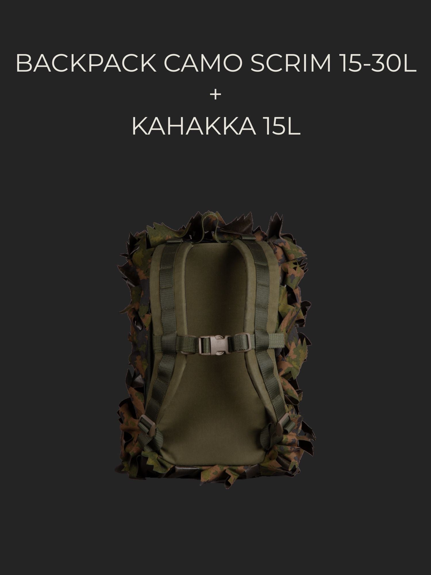Backpack camo scrim, 15-30L
