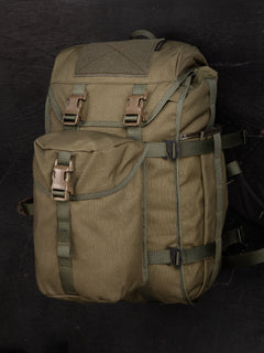 Savotta lidded GP pouch 4x5  attached to Savotta Kahakka 25L backpack
