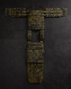 Savotta Varjelus plate carrier with a Varjelus groin flap attached