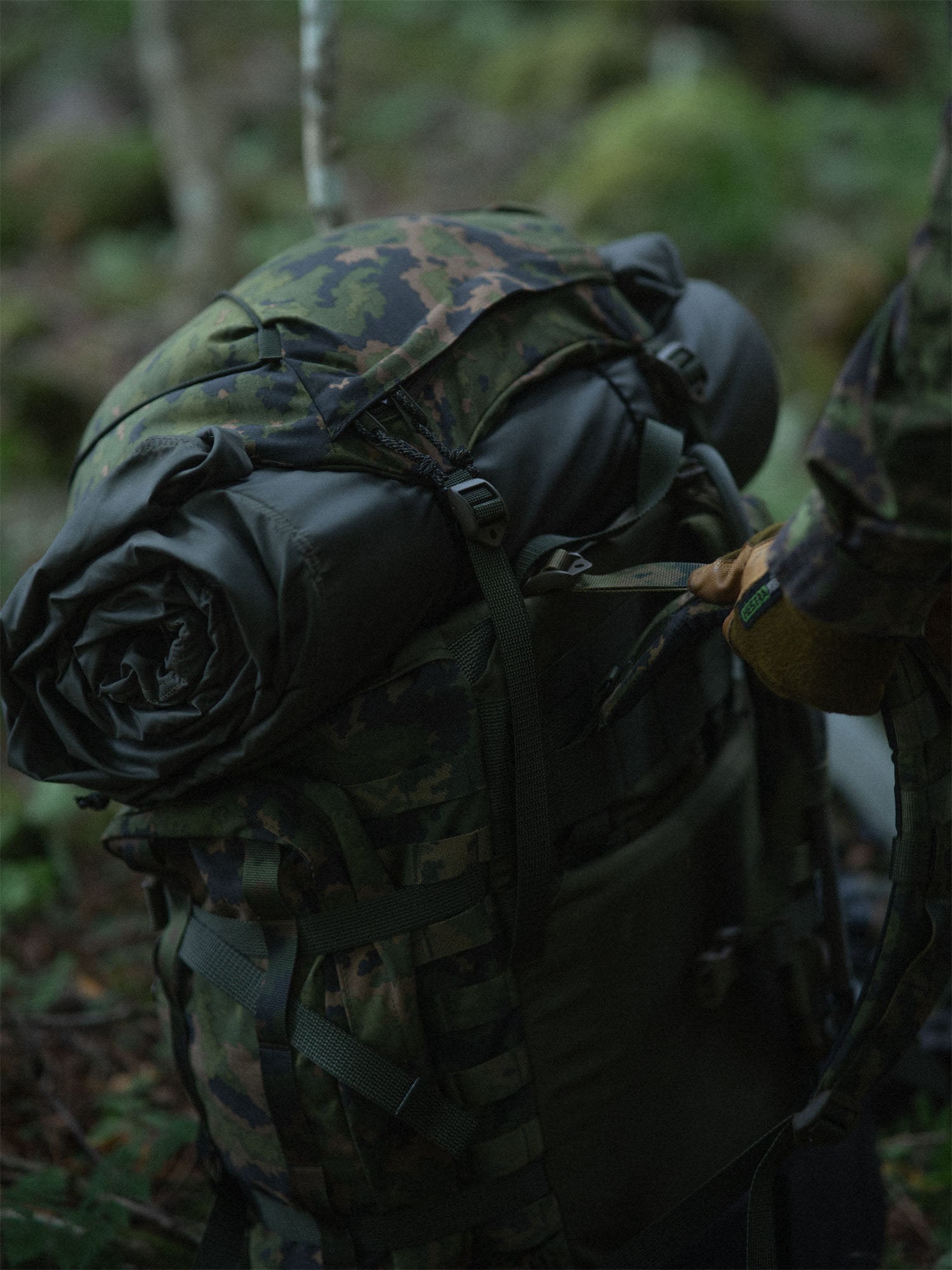 Kantamus 60L, camo backpack